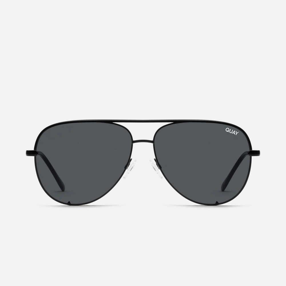 Brand New Quay High Key black Aviator sunglasses polarized sunglasses